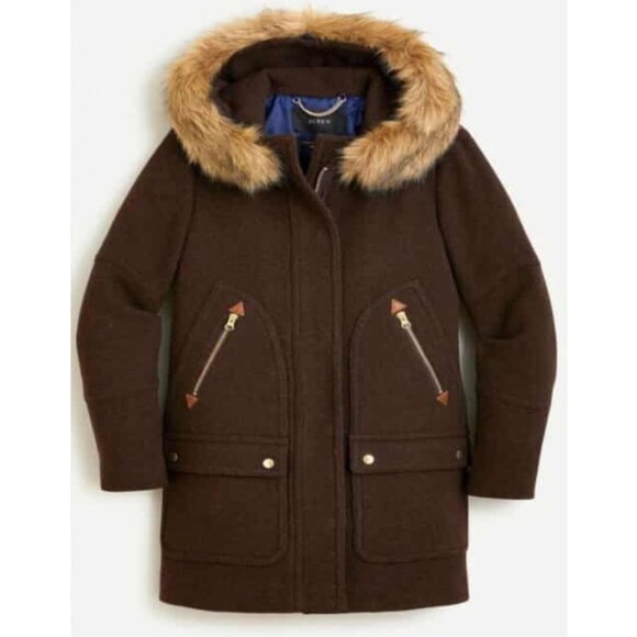 Nwt J Crew wool chateau parka coat in Italian stadium-cloth - Picture 1 of 8